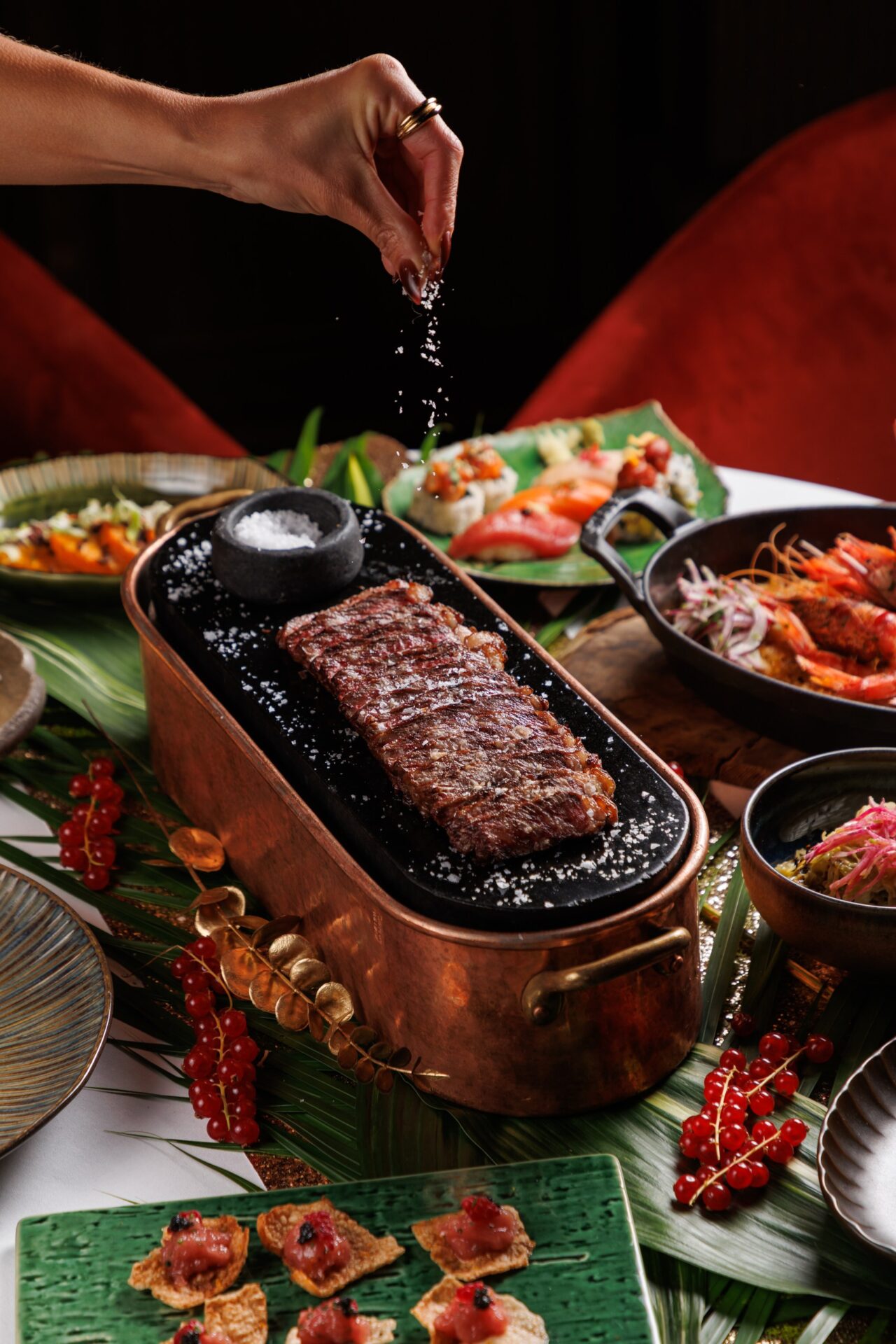 New Year's Eve atmosphere with DJ and cocktails at Amazónico London, Mayfair nightlife